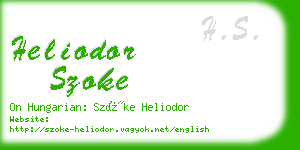 heliodor szoke business card